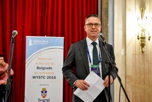 David chapman on stage at WYSTC 2016